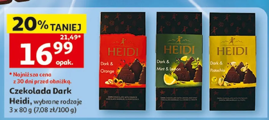 Czekolada Dark Orange Heidi promocja w Auchan