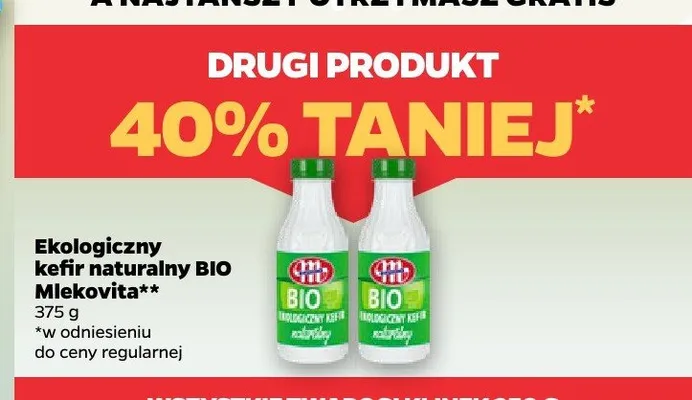 Ekologiczny kefir naturalny BIO Mlekovita promocja w Netto