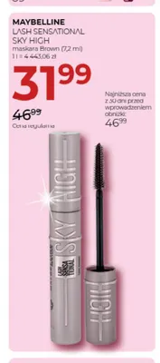 Maskara Lash Sensational Sky High Brown Maybelline promocja w Drogerie Jawa