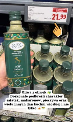 Oliwa z oliwek extra virgin Antico Frantoio promocja w Lidl