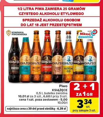 Piwo Książęce Porter promocja w Carrefour Market