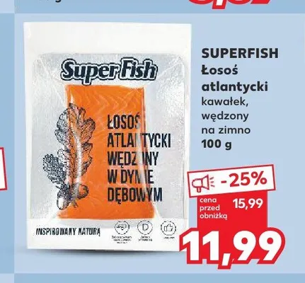 Łosoś atlantycki wędzony na zimno Superfish promocja w Kaufland