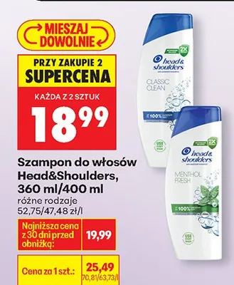 Szampon do włosów Classic Clean promocja w Biedronka