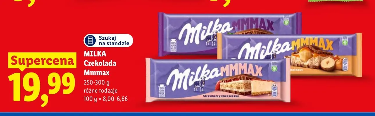 Czekolada Mmmax Triolade Milka promocja w Lidl