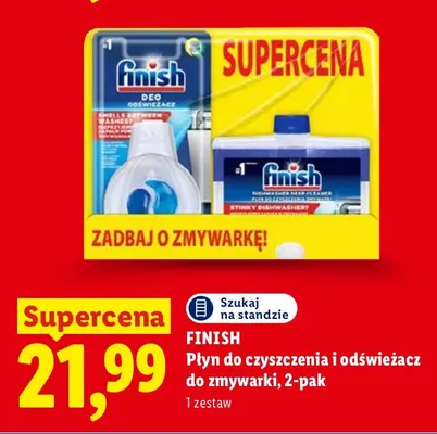 Płyn do czyszczenia i odświeżacz do zmywarki 2-pak Finish promocja w Lidl