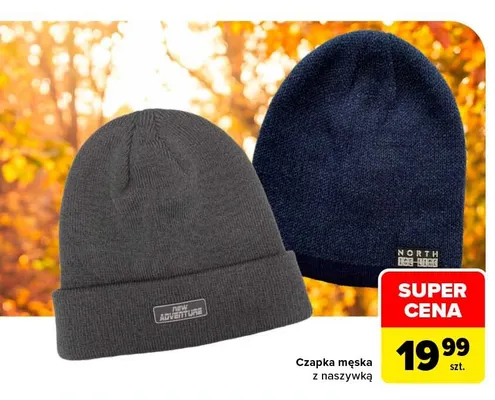 Czapka męska z naszywką promocja w Carrefour