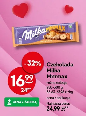 Czekolada Mmmax różne rodzaje Milka promocja w Żabka