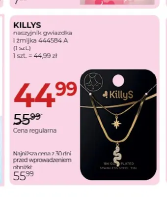 Naszyjnik gwiazdka i żmijka 444584A KillyS promocja w Drogerie Jawa
