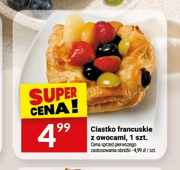 Ciastko francuskie z owocami promocja w Twój Market