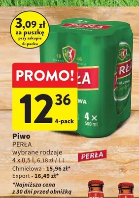 Piwo Perła Export 4-pak 500ml promocja w Intermarche