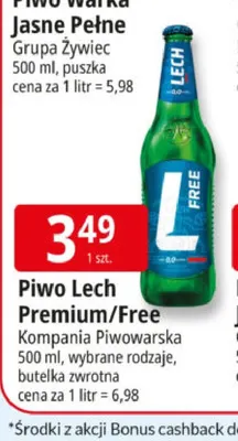 Piwo Lech Premium promocja w Leclerc