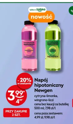 Napój hipotoniczny Hydrade Newgen winogrono-liczi promocja w Żabka