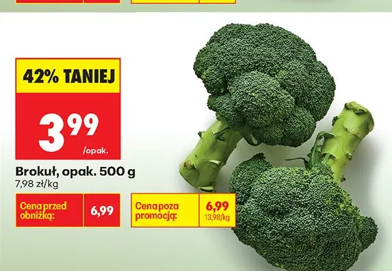 Brokuł promocja w Biedronka