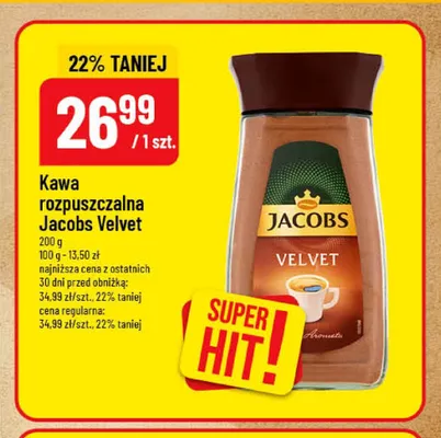 Kawa rozpuszczalna Jacobs Velvet promocja w POLOmarket