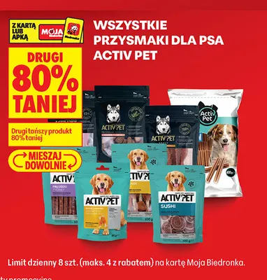 Przysmaki dla psa Activ Pet promocja w Biedronka