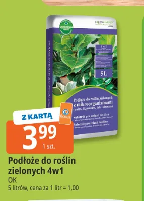 Podłoże do roślin zielonych 4w1 Ok promocja w Leclerc