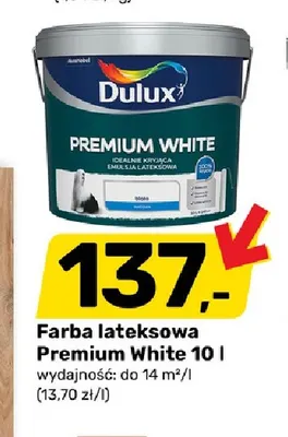 Farba lateksowa Premium White Dulux promocja w Bricomarche