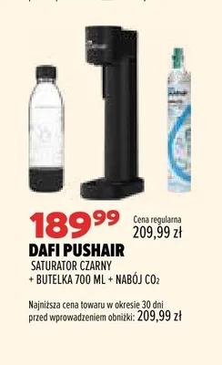 Saturator czarny Dafi Pushair promocja w Drogerie Natura