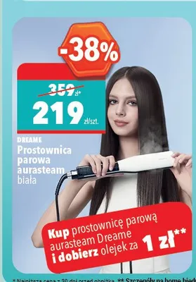 Prostownica parowa DREAME aurasteam biała promocja w Biedronka Home