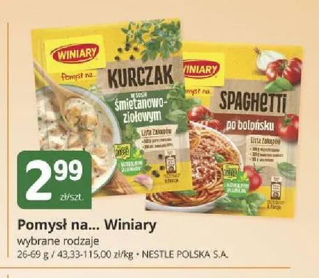 Pomysł na... Spaghetti po bolońsku Winiary promocja w Marketvita