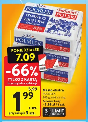 Masło ekstra Polmlek promocja w Intermarche