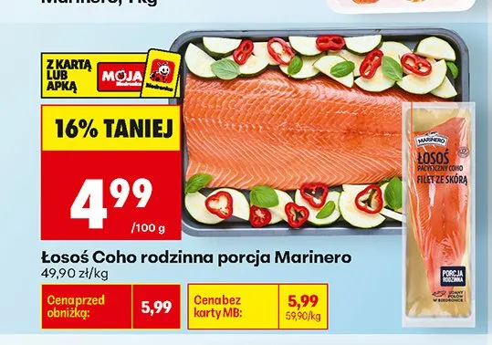 Łosoś Coho rodzinna porcja Marinero promocja w Biedronka