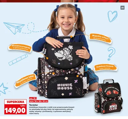 Tornister szkolny 15 l promocja w Kaufland