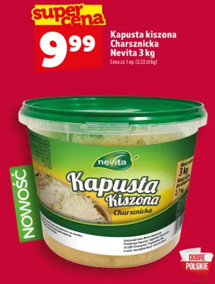 Kapusta kiszona Charsznicka Nevita promocja w TOPAZ