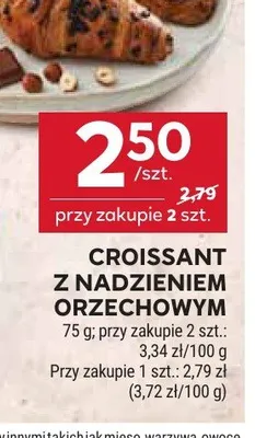 Croissant z nadzieniem orzechowym promocja w Stokrotka