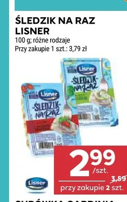 Śledzik na raz z cebulką Lisner promocja w Stokrotka