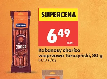 Kabanosy chorizo wieprzowe Tarczyński promocja w Biedronka
