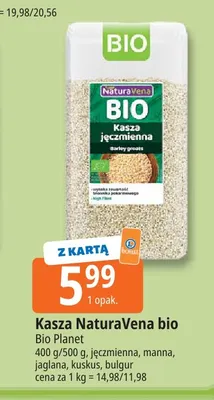 Kasza jęczmienna NaturaVena bio promocja w Leclerc