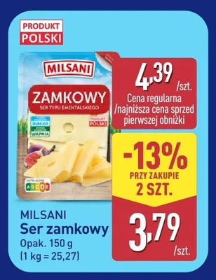 Ser zamkowy Milsani promocja w Aldi
