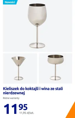 Kieliszek do koktajli i wina ze stali nierdzewnej promocja w Action