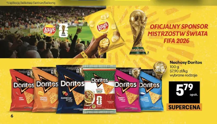 Nachosy Doritos Cool Original promocja w Delikatesy Centrum