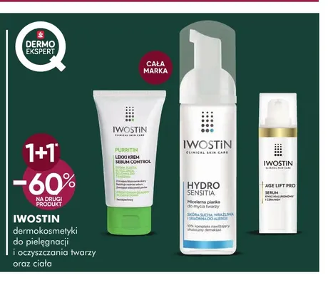 Dermokosmetyki do pielęgnacji i oczyszczania twarzy oraz ciała Iwostin promocja w Super-Pharm