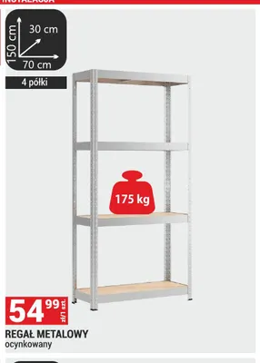 Regał metalowy ocynkowany promocja w Merkury Market