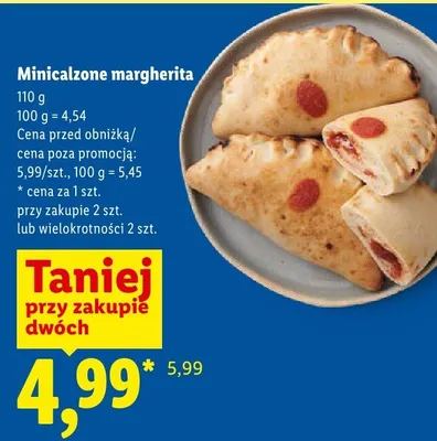 Minicalzone margherita promocja w Lidl