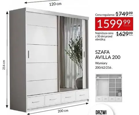 Szafa Avilla 200 promocja w Abra Meble