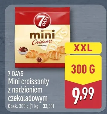 Mini croissanty z nadzieniem czekoladowym 7 Days promocja w Aldi