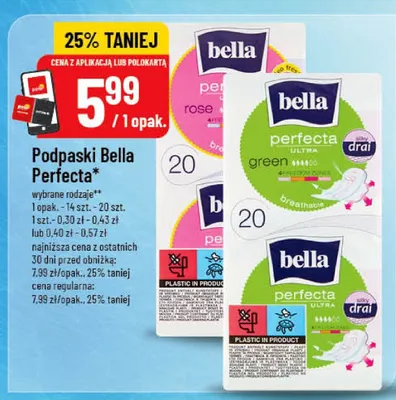 Podpaski Bella Perfecta promocja w POLOmarket