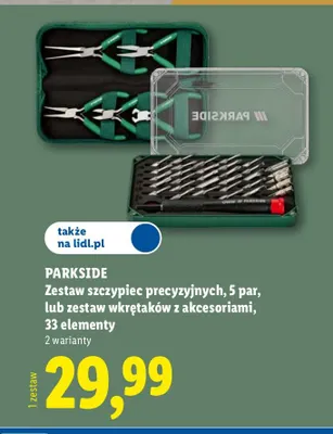 Zestaw wkrętaków z akcesoriami Parkside 33 elementy promocja w Lidl