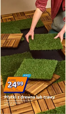 Płytki z drewna lub trawy 4 szt. promocja w Action