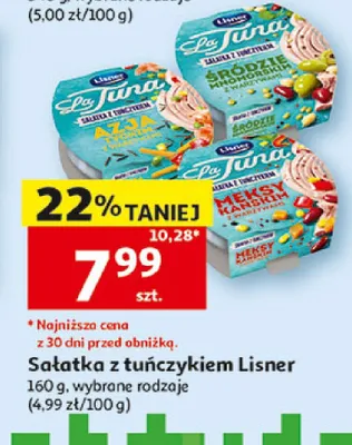 Sałatka z tuńczykiem La Tuna Śródziemnomorska Lisner promocja w Auchan