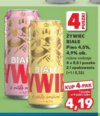 Piwo Żywiec Białe promocja w Kaufland