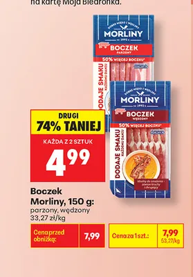 Boczek parzony Morliny promocja w Biedronka