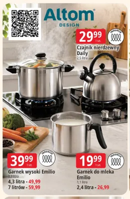 Czajnik nierdzewny Altom Design Daily 2,5 litra promocja w Leclerc