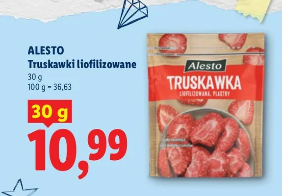 Truskawki liofilizowane Alesto promocja w Lidl