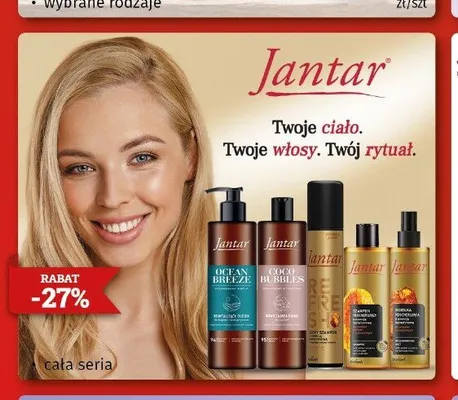 Kosmetyki do pielęgnacji ciała i włosów Jantar promocja w Drogeria Kosmyk