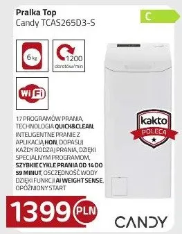 Pralka Top TCAS265D3-S promocja w kakto.pl